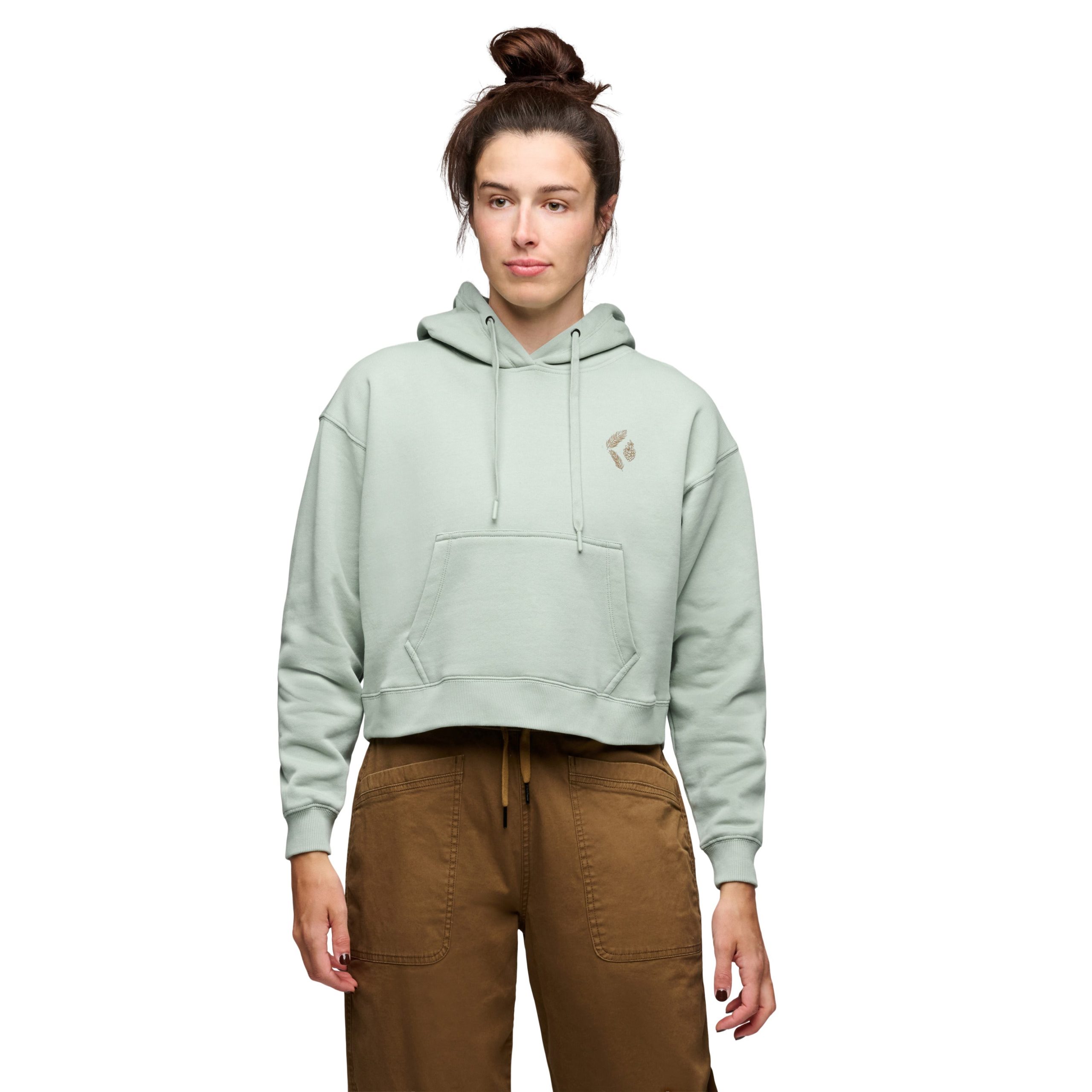 Women's Pine Diamond Pullover Cropped Hoody - Image 5